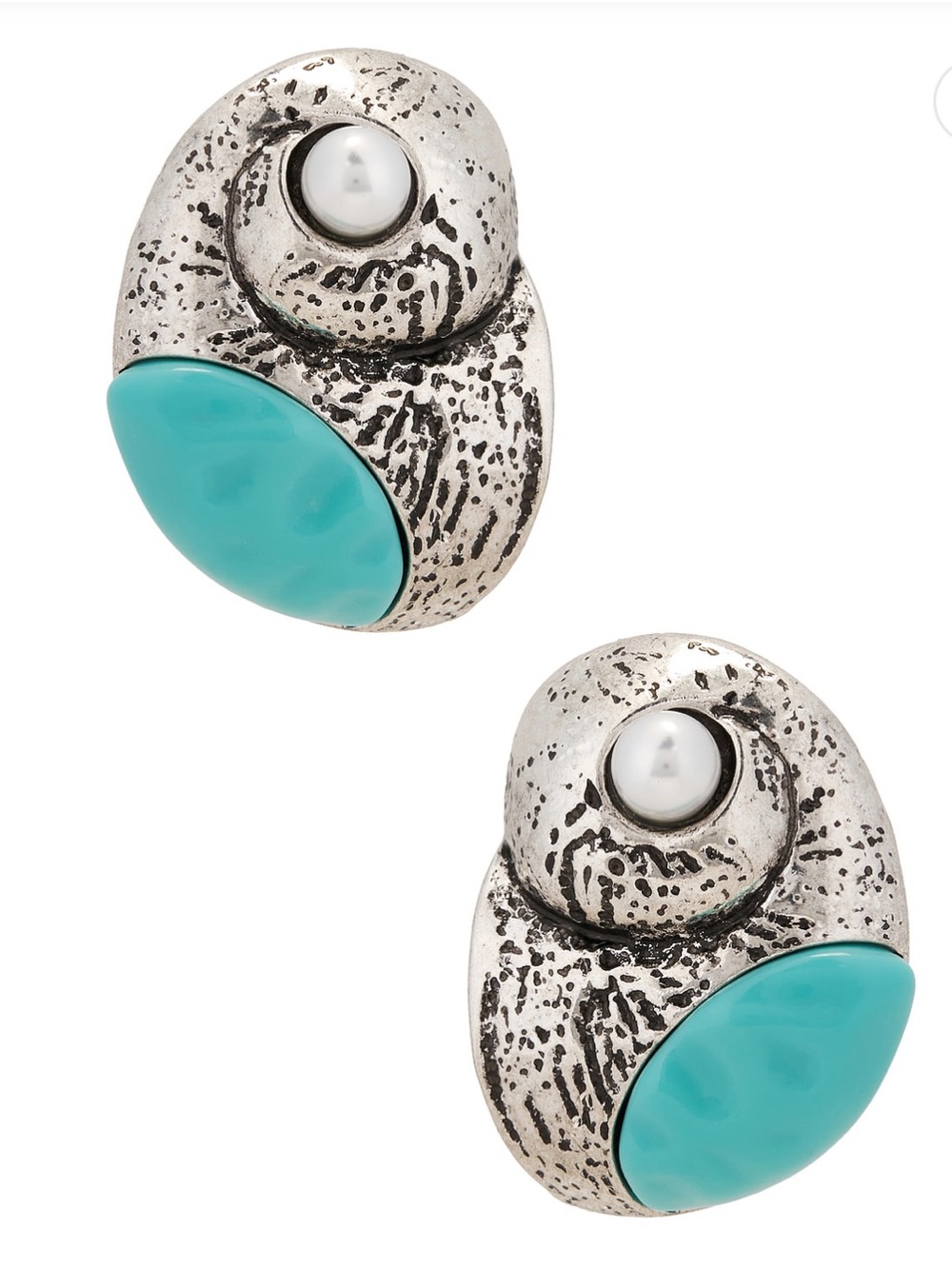 8 Other Reasons Salty Stud Earrings with Turquoise Accents